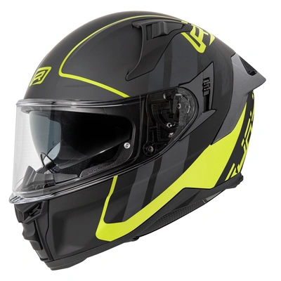 Rjays Dominator III Sprint Helmet - Matte Black/Neon Yellow