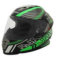 Rjays Spartan Superbike Helmet - White/Black/Green