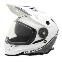 Rjays Dakar II Helmet - Gloss White/Grey