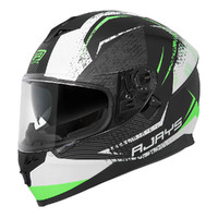 Rjays Dominator II Strike Matte Black Green Helmet