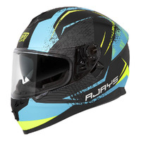 Rjays Dominator II Strike Matte Blue Yellow Helmet