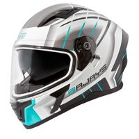 Rjays Apex III Switch White Grey Aqua Helmet