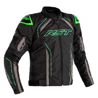 RST S-1 CE Sport Waterproof Jacket - Black/Fluro Green