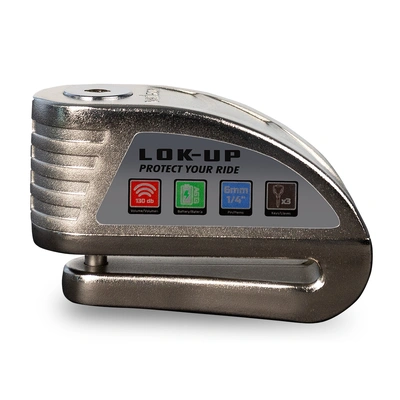 Lok-Up Alarm Lock 6mm 130db (Remind Cable Not Included) DX19X - Silver