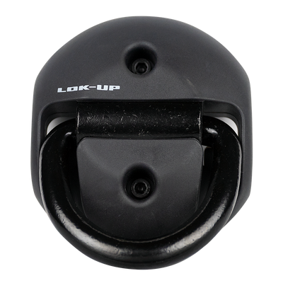 Lok-Up Heavy Duty Floor Mount 75mm (Chain & Padlock Not Included) #1076 - Black