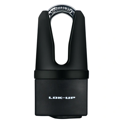 Lok-Up Heavy Duty Padlock/Disc Lock 60mm with Shank Protection (Remind Cable Not Included) #DRG307 - Black