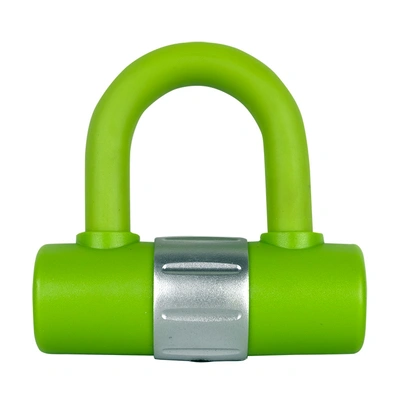 Lok-Up U Lock Padlock/Disc Lock (Remind Cable Not Included) #1015 - Black/Fluro