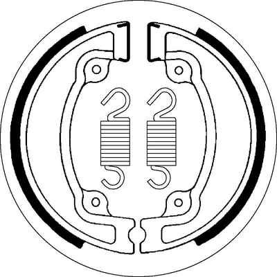 SBS 2041 Brake Shoes (With Springs)