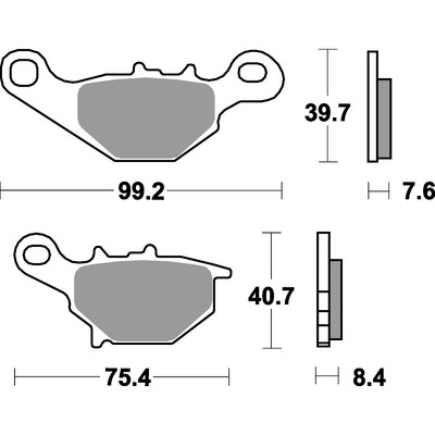 SBS 702Hf Front/Rear Pads - Ceramic Street - Sb702Si