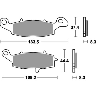 SBS 705Sp Front Pads - Evo Sinter Street
