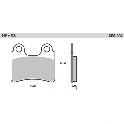SBS 802RSI Front/Rear Brake Pads (Sinter Off Road Race)