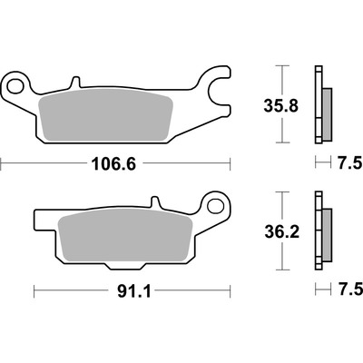 SBS 850Si Front/Rear Pads - Sinter Off Road