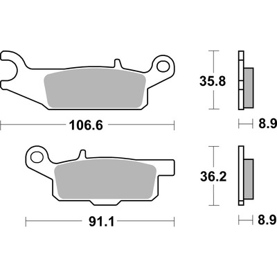 SBS 851Si Front/Rear Pads - Sinter Off Road
