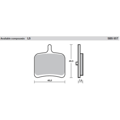 SBS 857H.Ls Rear Pads - Sinter Street - Sb857Ls