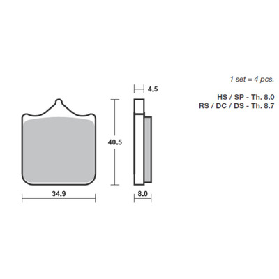 SBS 870Hs Front Pads - Sinter Street