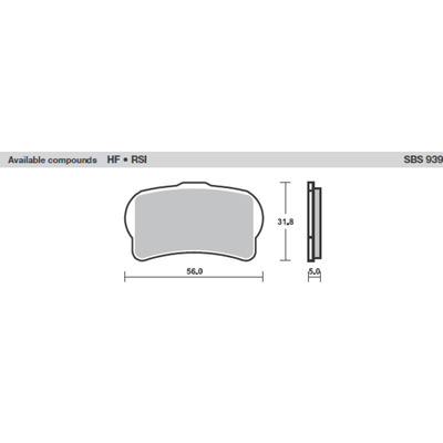 SBS 939Rsi Front/Rear Pads - Sinter Off Road Race