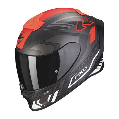 ScorpionExo Exo-R1 Evo Carbon Air Supra Helmet - Matte Black/Silver/White