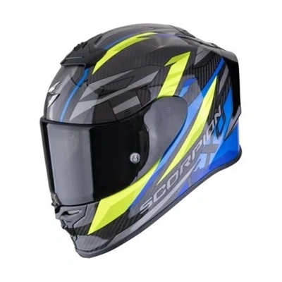 ScorpionEXO Exo-R1 Evo Carbon Air Runner Helmet - Black/Blue/Neon Yellow