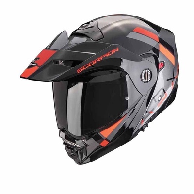 ScorpionExo ADX-2 Galane Adventure Helmet - Silver/Black/Red