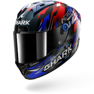 Aeron Zarco GP De France Full Face Helmet - Carbon/Blue/Chrome