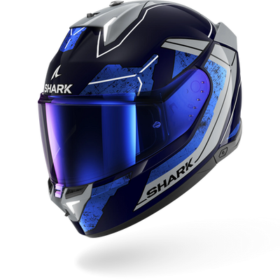 SHARK Skwal I3 Rhad Helmet - Blue/Chrome/Silver