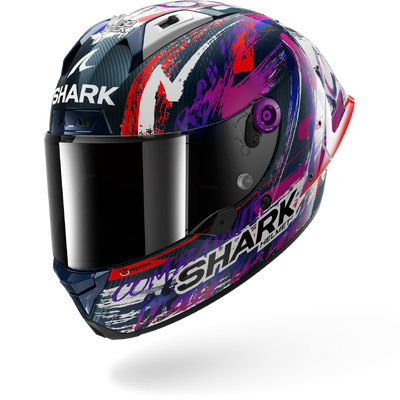 Shark Aeron-GP FIM Racing #1 Replica Zarco Signature Carbon Helmet - Carbon/White/Violet