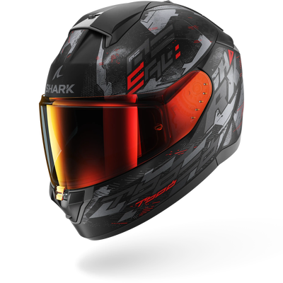 SHARK Ridill 2 Molokai Full Face Helmet - Matte Black/Anthracite/Red
