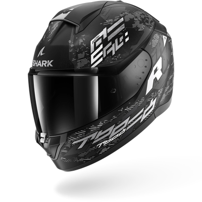 SHARK Ridill 2 Molokai Full Face Helmet - Matte Black/White/Silver
