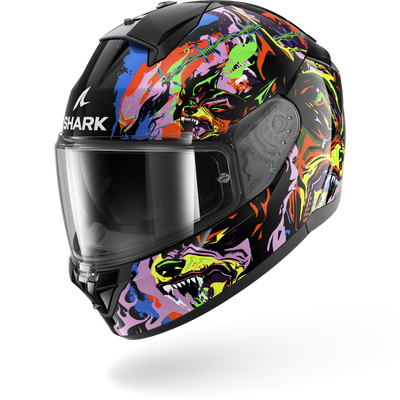 Ridill 2 Raging Beast Full Face Helmet - Black/Violet/Yellow