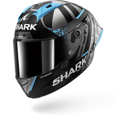 Shark Aeron-GP FIM Racing #2 Replica Raul Fernandez Winter Test 26 Helmet - Anthracite Blue Silver