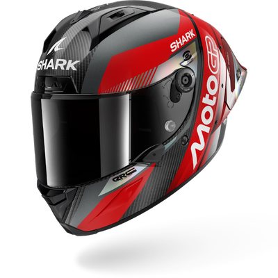 Shark Aeron GP FIM Racing #2 MotoGP Replica Helmet - Carbon/Red/Chrome