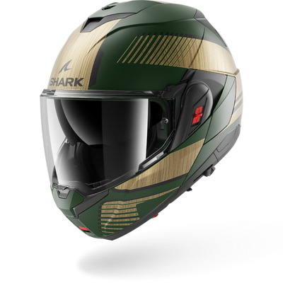 SHARK OXO Sikter Helmet - Matte Green/Chrome Gold