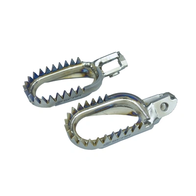 Scar Anti Mud Footpegs - KTM SX-SXF 2023/Husqvarna TC-FC 2023/Gas Gas MC-MCF 2023 - Titanium