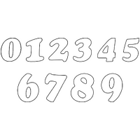 MCS 75mm Helmet Numbers - White