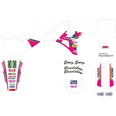 TECNOSEL DECALS REPLICA YAMAHA USA YZ 125 250 90-92