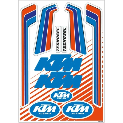 TECNOSEL VINTAGE DECAL UNIVERSAL KTM STICKER SHEET KIT
