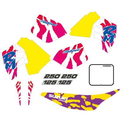 TECNOSEL GRAPHICS KIT REPLICA SUZUKI 92 RM 125 250 89-92