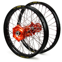 Talon/Excel Black Rim/Orange Hub KTM EXC-EXC-F 250-300-350-450-500 2016-2023 21/18x2.15 Wheel Set