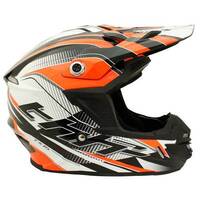 THH Youth TX-15 Race Black Fluro Orange Helmet