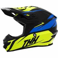 THH Youth TX-15 Loto Helmet - Blue/Yellow