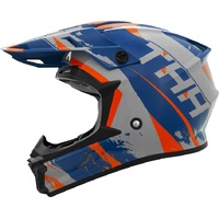 THH T710X Rage Helmet - Matte Blue/Orange/Grey