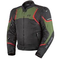 Rjays Pace Airflow Black Military Green Textile Jacket