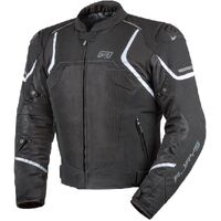 Rjays Pace Airflow Black White Textile Jacket