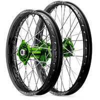 Talon Black Rim/Green Hub KX125-250 06-08 / KX250F 06-20 / KX450F 06-18 21/19x2.15 Wheel set