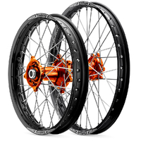 Talon Black Rim/Orange Hub KTM85SX 2012-20 17x1.40/14x1.60 Small Wheel Set