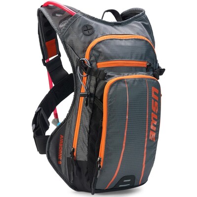 USWE AIRBORNE 9L MTB HYDRATION PACK GRY/ORG