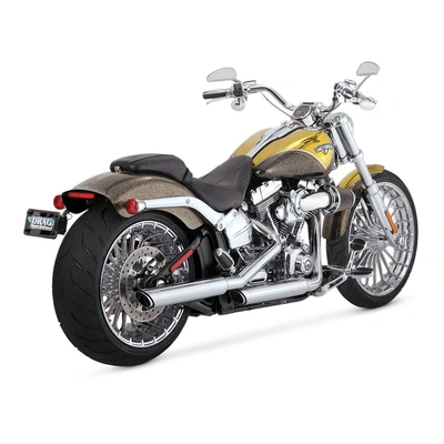 Vance & Hines Pcx Twin Slash 3In S/O Chr Softail 07-17 Fxst/B/S/C, Flstc, Flstnse, Rocker / Breakout 14-17 (Was V16835)