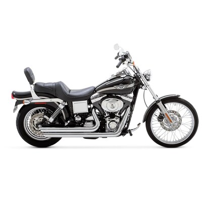 V & H BIGSHOT STAGGERED PCX CHROME DYNA 06-17 (EXCL SWITCHBACK) (WAS V17938)