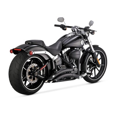 V&H PCX BIG RADIUS 2-2 BLK SOFTAIL BREAKOUT STD/CVO 13-17 (WAS V46065)