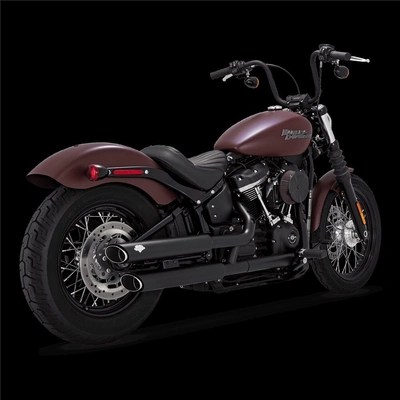 Vance & Hines Twin Slash 3In Slip-Ons Pcx Black Softail 18-24 (Exc Fxfb/Flde/Flhc-All) (Was V46875) [Spc01]